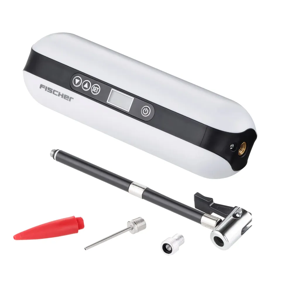 Fischer Akku-Kompressor Luftpumpe 3 Bar Powerbank Display