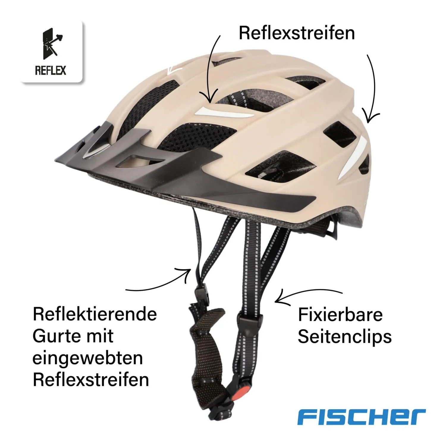 Fischer Urban Plus Cityhelm mit LED-Rücklicht S/M