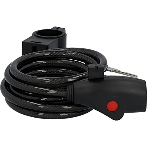 FISCHER Spiralschloss 180 cm 8 mm schwarz Halter