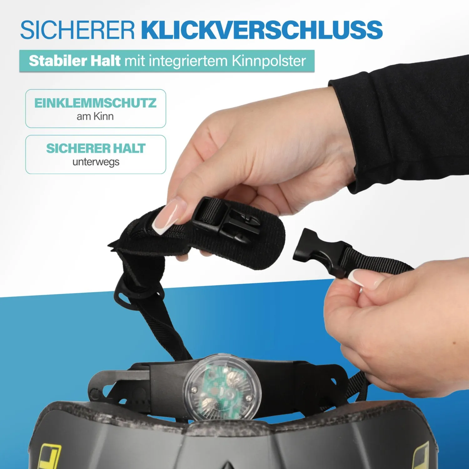 Fischer Urban Lano Fahrradhelm Schwarz S/M mit Licht