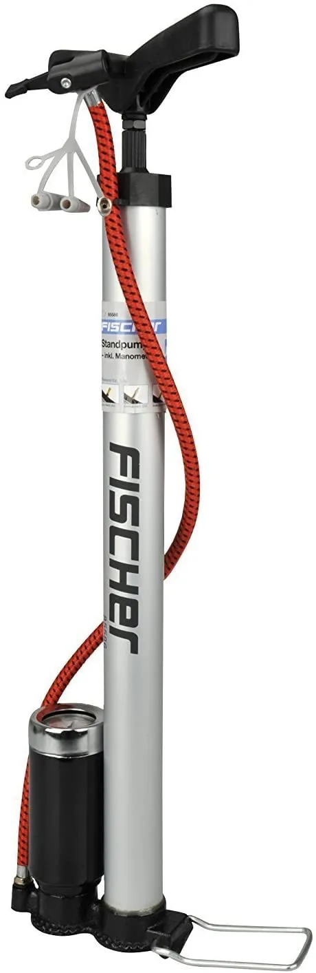 Fischer 85586 Standpumpe Alu Manometer 8 Bar Ventile