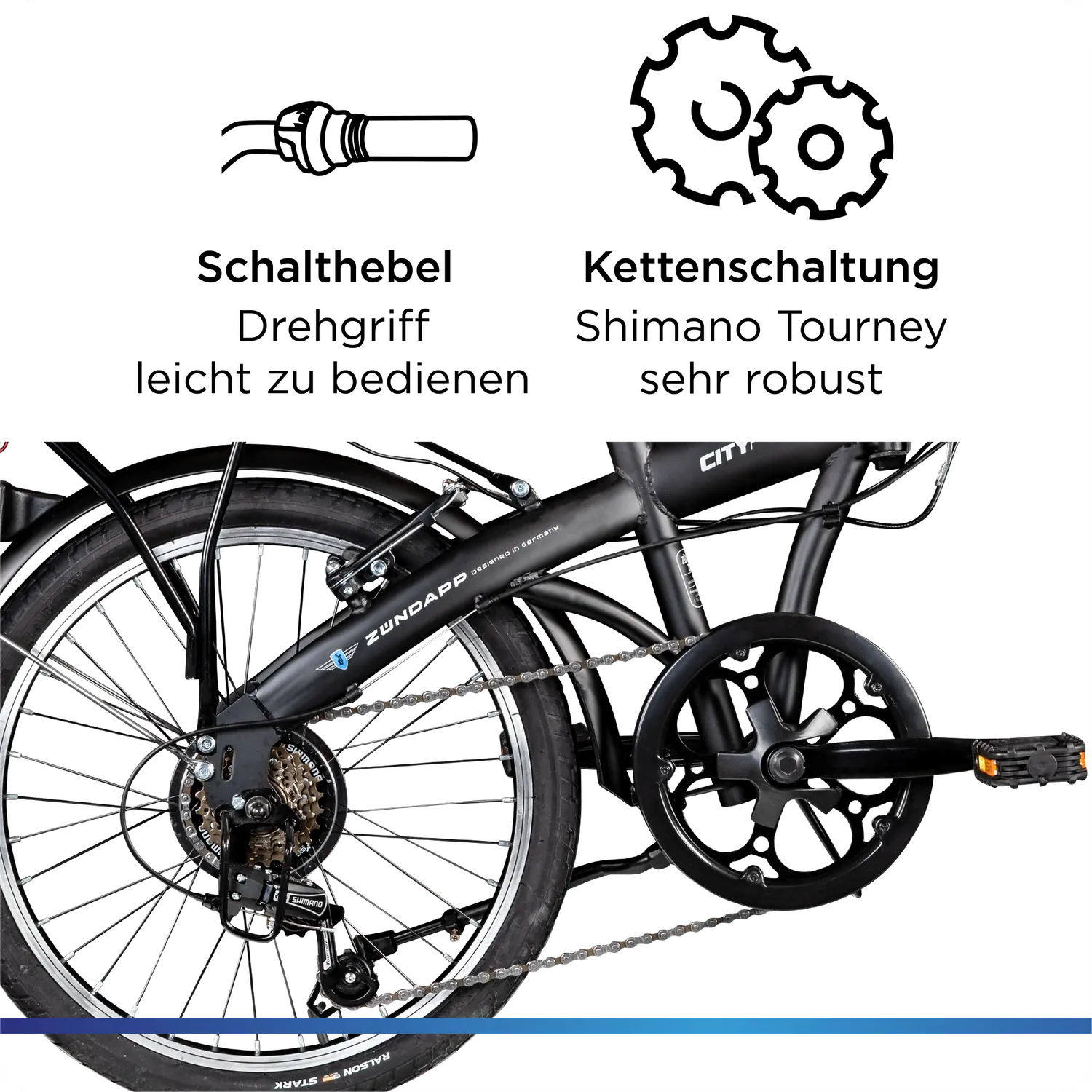 Zündapp ZF20 Speed Folder Klapprad 20 Zoll 6-Gang