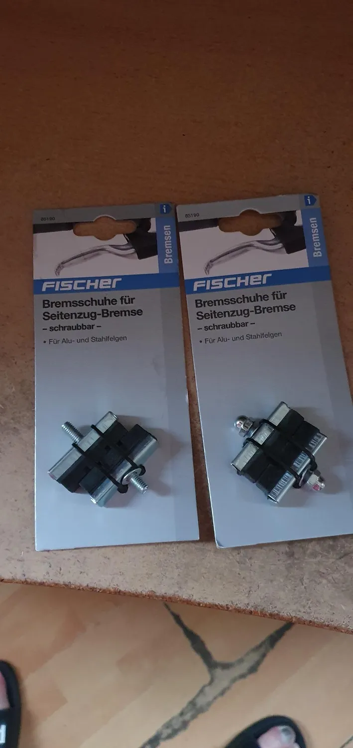 Fischer Bremsschuhe Alu schraubbar schwarz Einheitsgröße