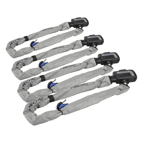 Fischer Reflex Kettenschloss 80cm 8mm Schlüssel silber