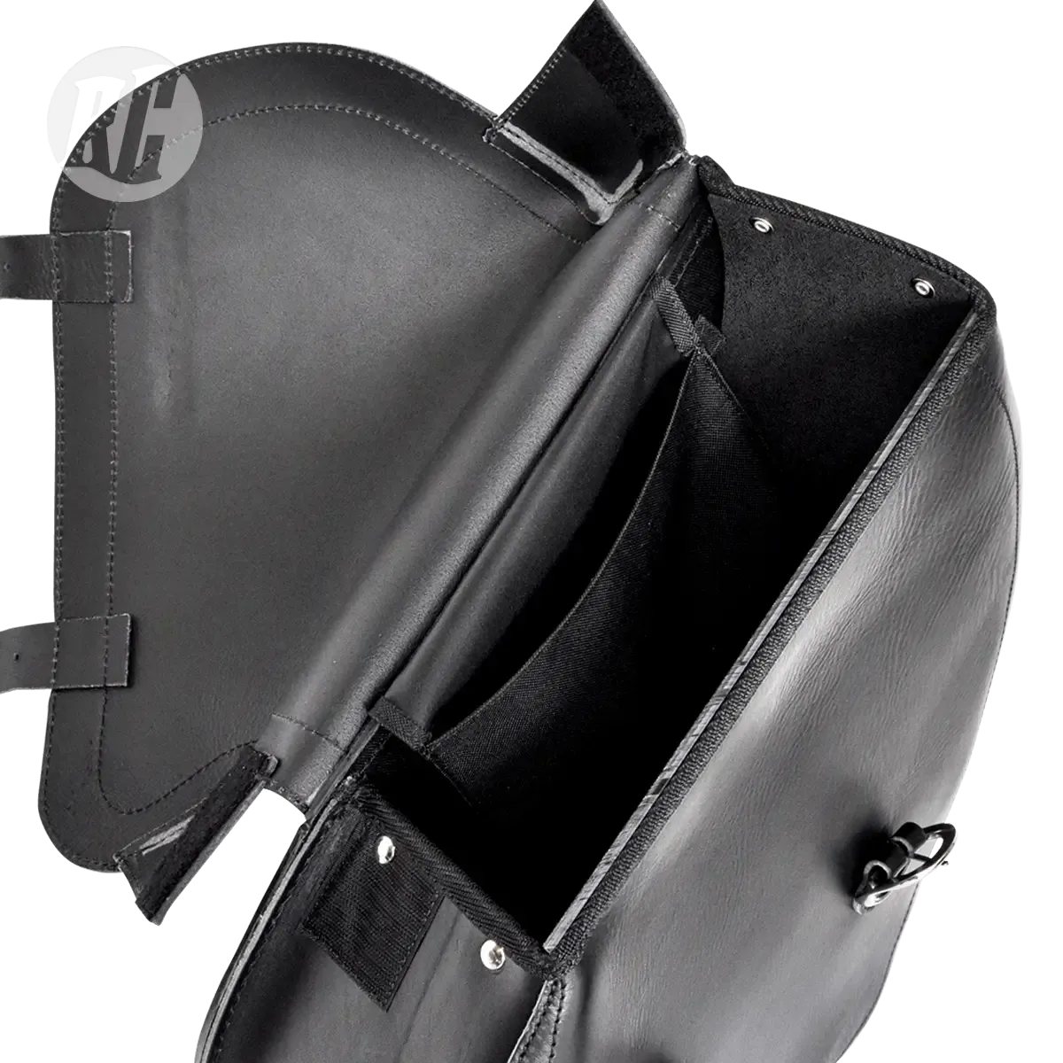 Ruff Cycles The Ruffian Satteltasche Links Schwarz Leder