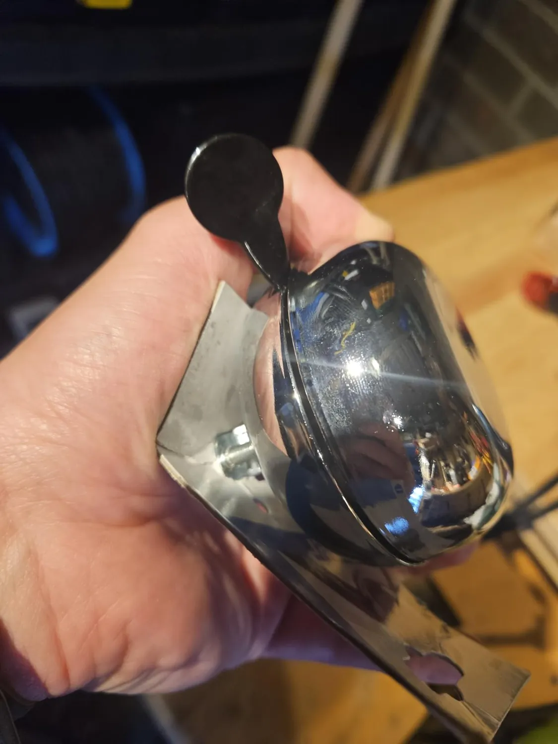 Fischer Retro Fahrradglocke verchromt Einzelstück