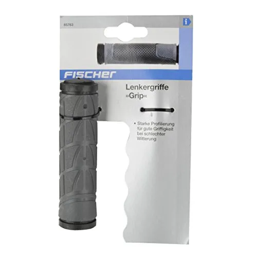 Fischer Grip 85763 Lenkergriffe grau-schwarz rutschfest
