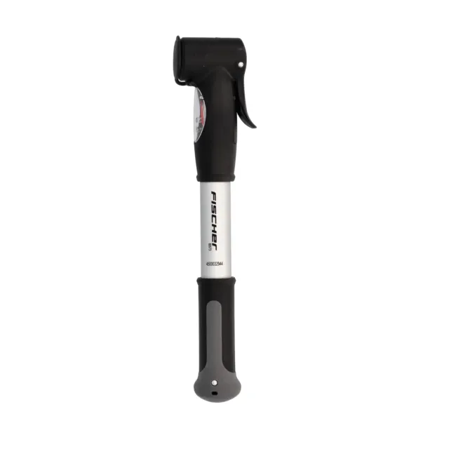 Fischer Mini Luftpumpe Fahrradpumpe mit Manometer 8 bar