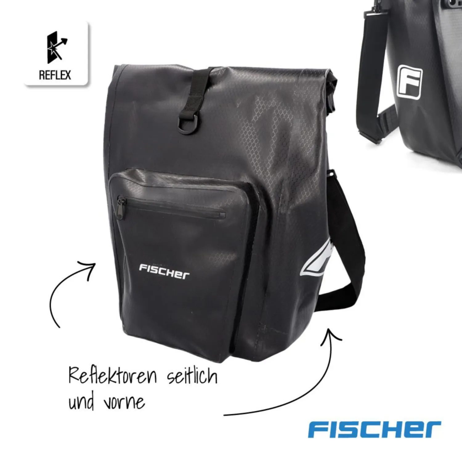Fischer Plus Terra Gepäckträgertasche 30L schwarz M