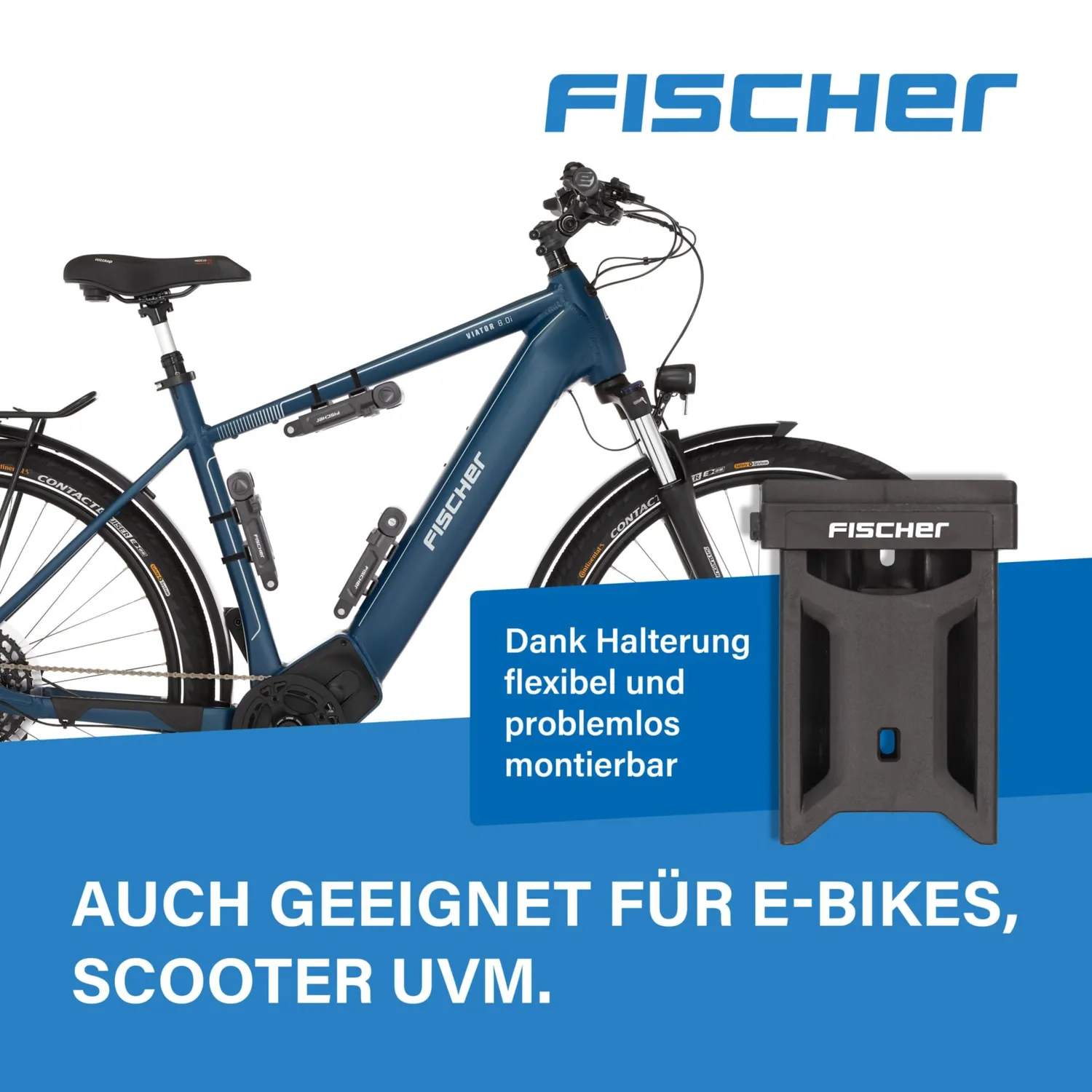 Fischer Protec FK110 Faltschloss 110 cm mit Halterung