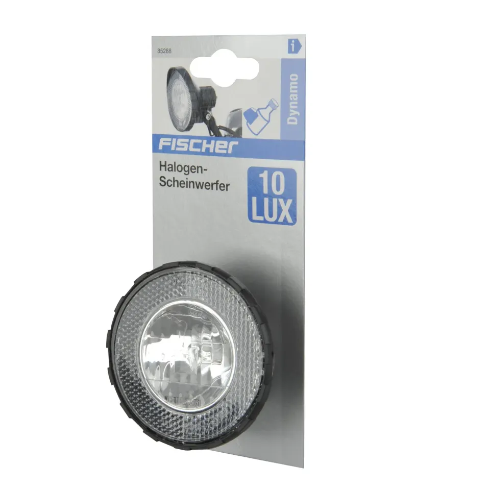 Fischer Dynamo Frontlicht 10 Lux Halogen StVZO schwarz