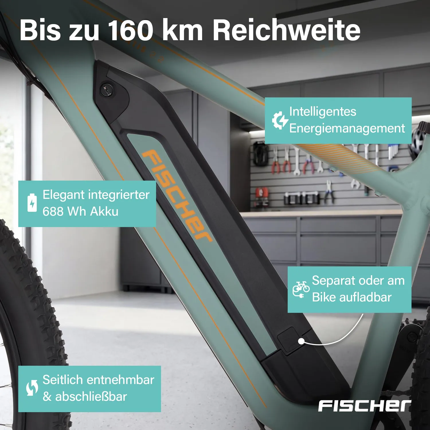 Fischer Montis 2.2 Active E-Bike 49cm 688Wh 50Nm