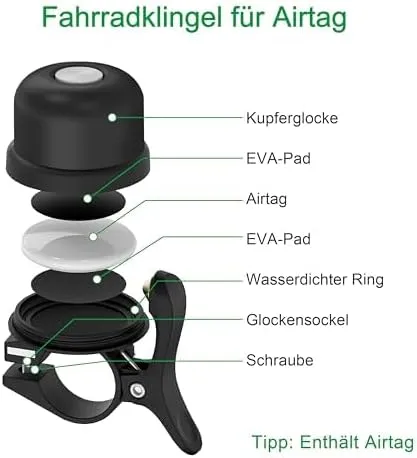 SachsenRad iTagger Fahrradklingel mit Apple Find My