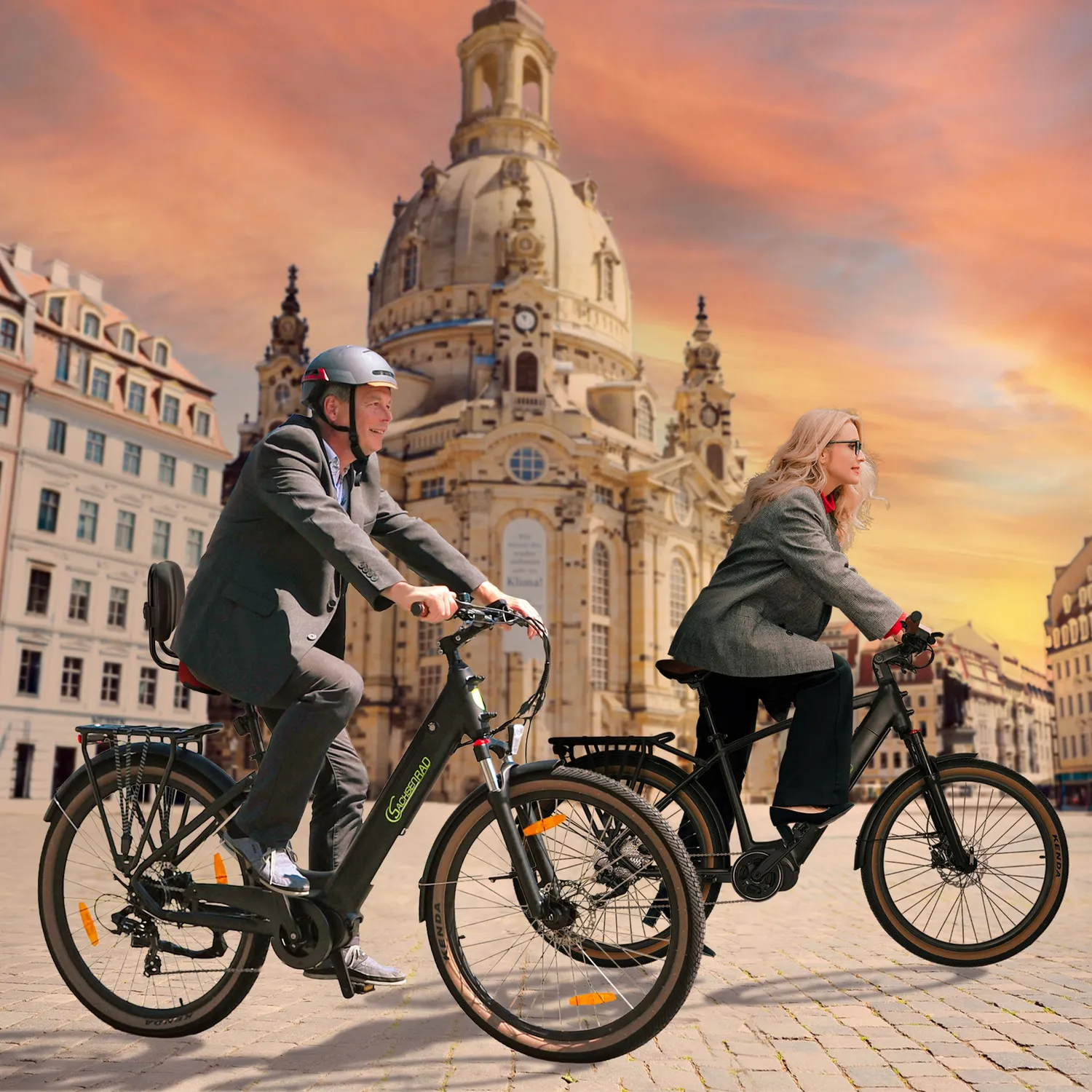 SachsenRad Sattel mit Rückenlehne Fahrradsattel verstellbar Memory-Schaum
