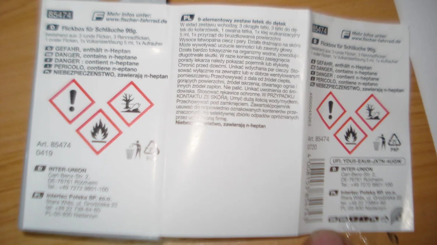 Fischer Flickbox Reifenpannenset 9-teilig weiß