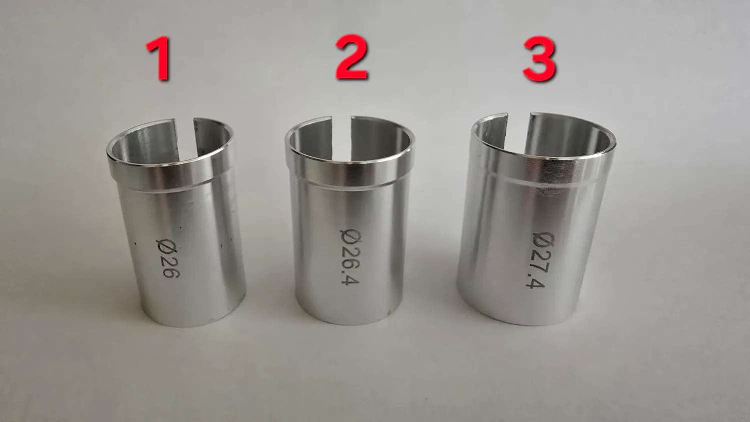 Fischer Sattelstützen Reduzierhülsen-Set 25,4-29 mm