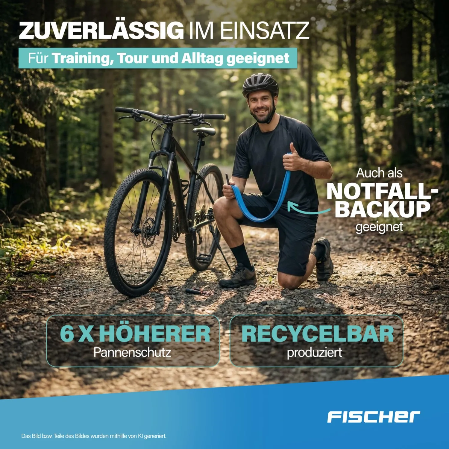 fischer TPU Fahrradschlauch MTB 27,5 Zoll 2.10-2.60 SV