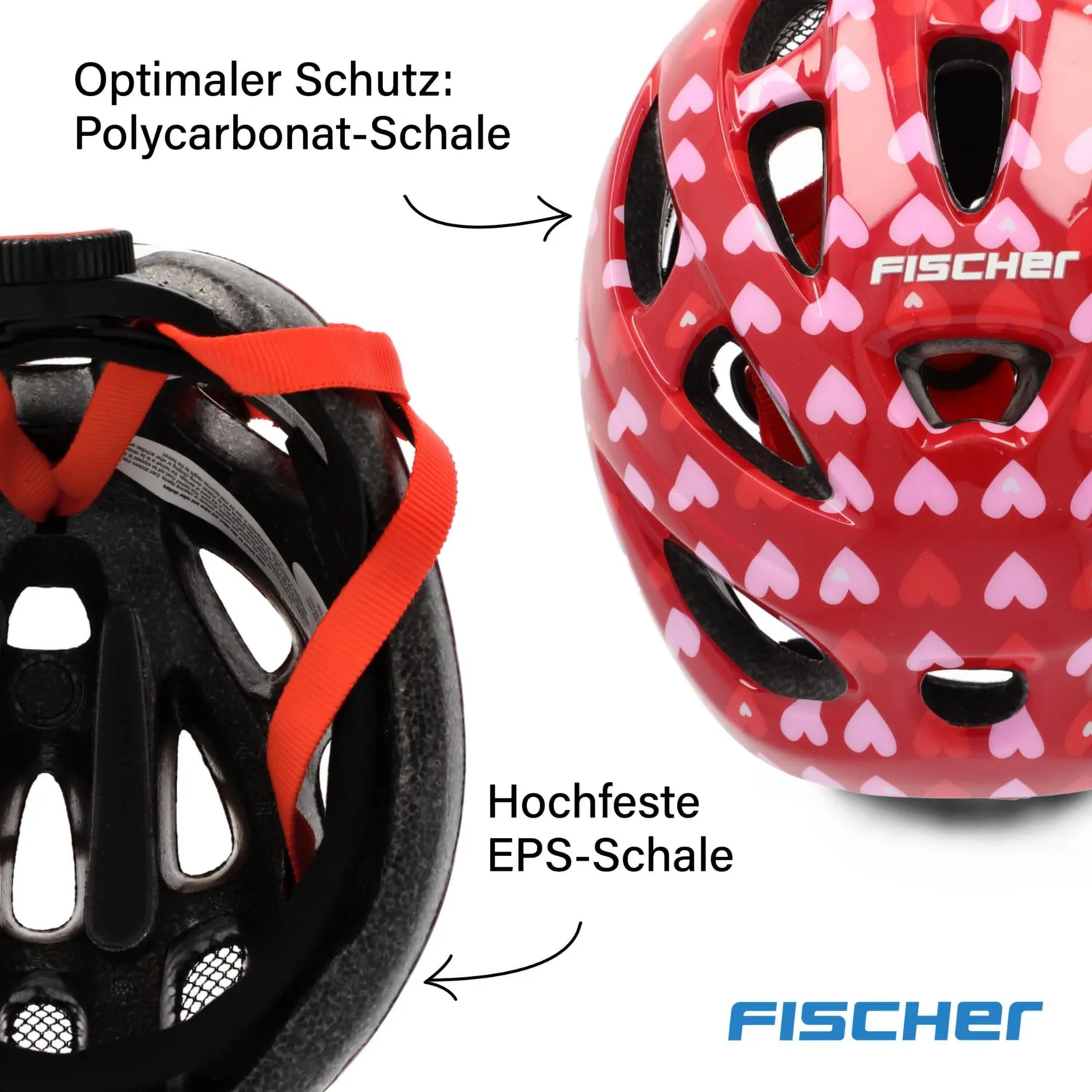 fischer Kinder Fahrradhelm Weiß Orchidee mit LED