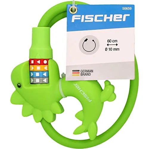 Fischer Dinosaurier Kabelschloss Kinder grün 60 cm