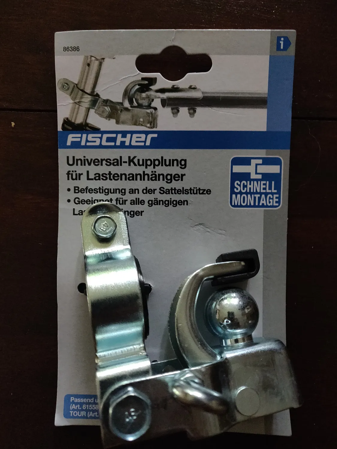 Fischer Universal Kupplung Lastenanhänger Stahl