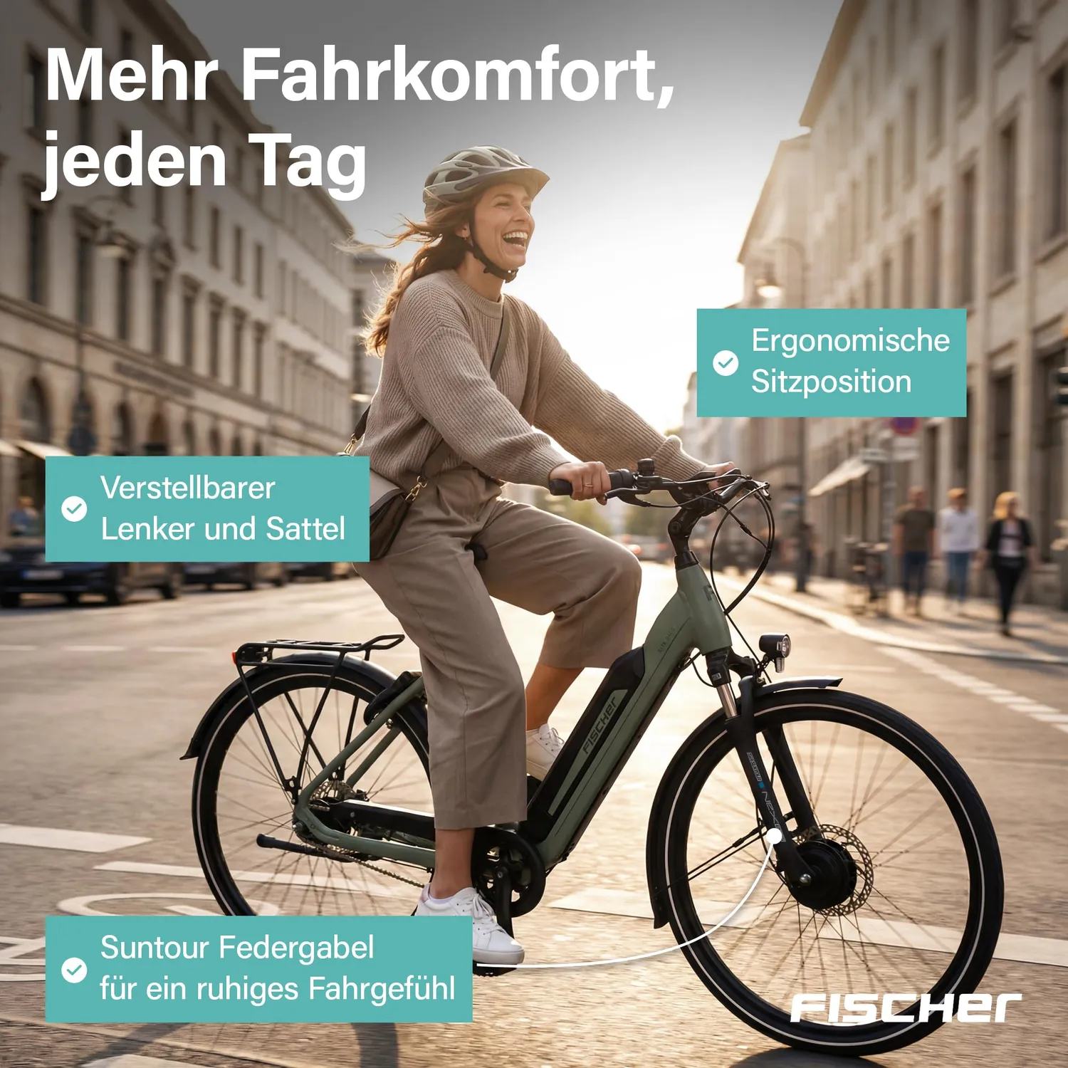 fischer CITA 2403 E-Bike 50 cm 459 Wh Frontmotor