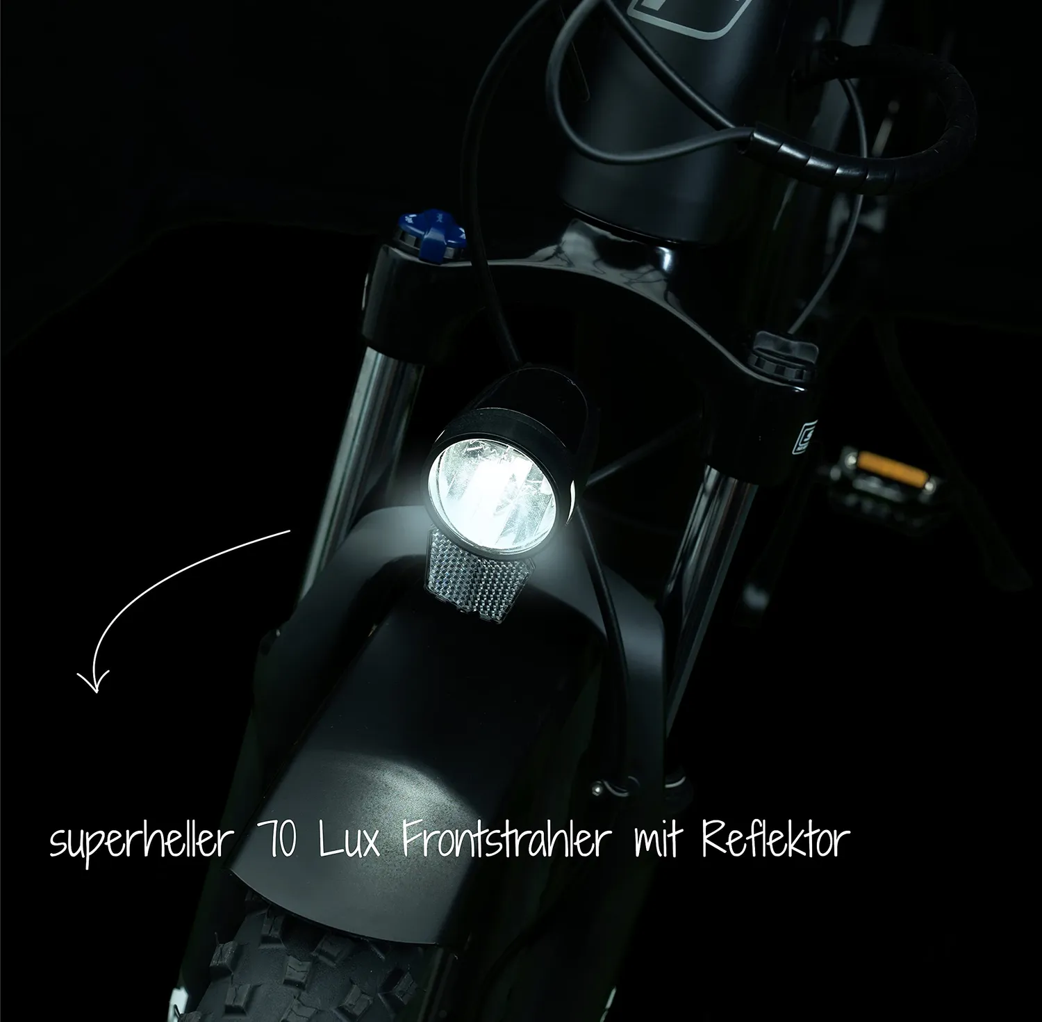 Fischer 70 Lux Dynamo Scheinwerfer mit Standlicht