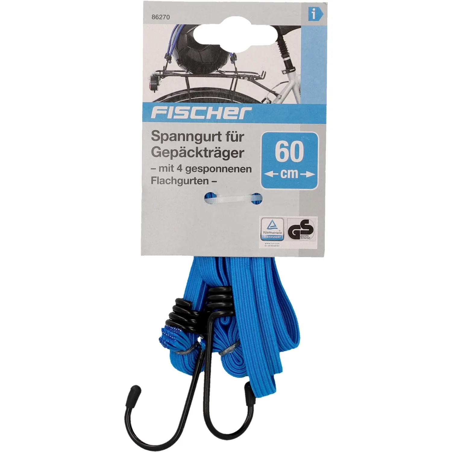 Fischer Spanngurt 4er-Set Flachgurt TÜV-geprüft
