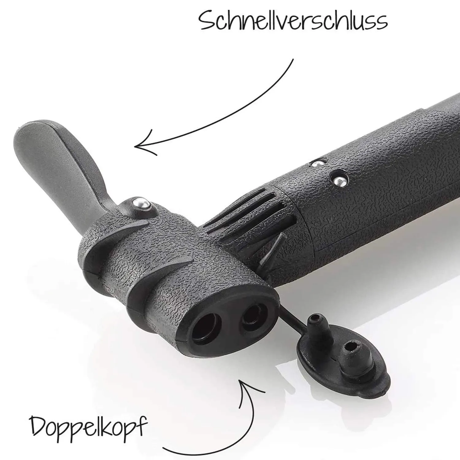 Fischer Luftpumpe 41-48 cm Duokopf Rahmenpumpe