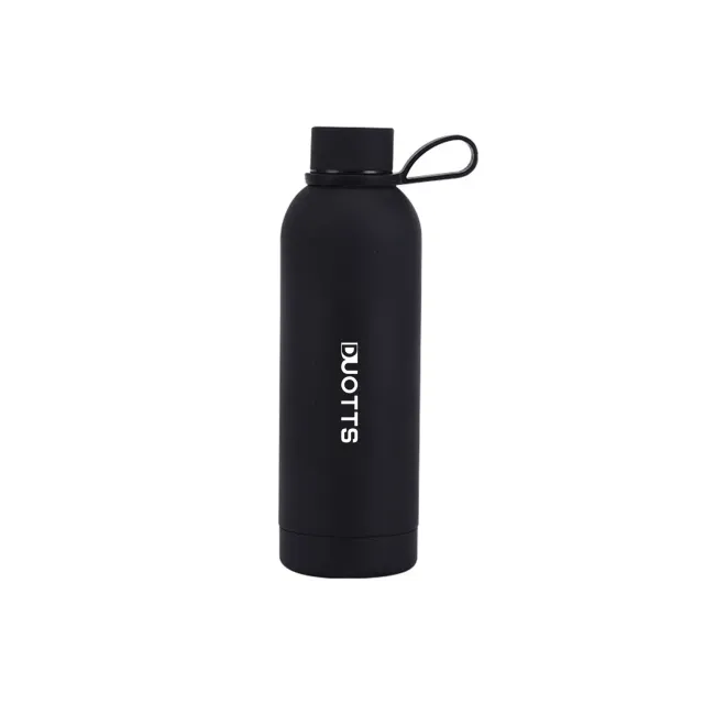 DUOTTS Thermobecher Schwarz 500ml Edelstahl