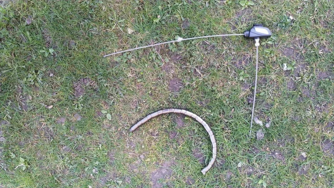 Fischer Gliederschloss 70 cm schwarz mit Klettband