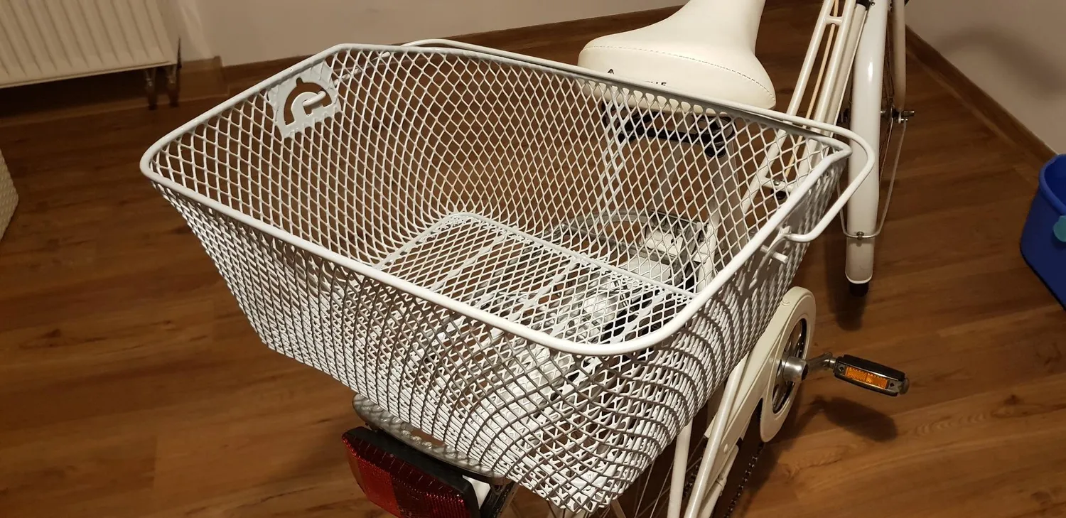 Fischer Fahrradkorb hinten engmaschig silber Einheitsgröße