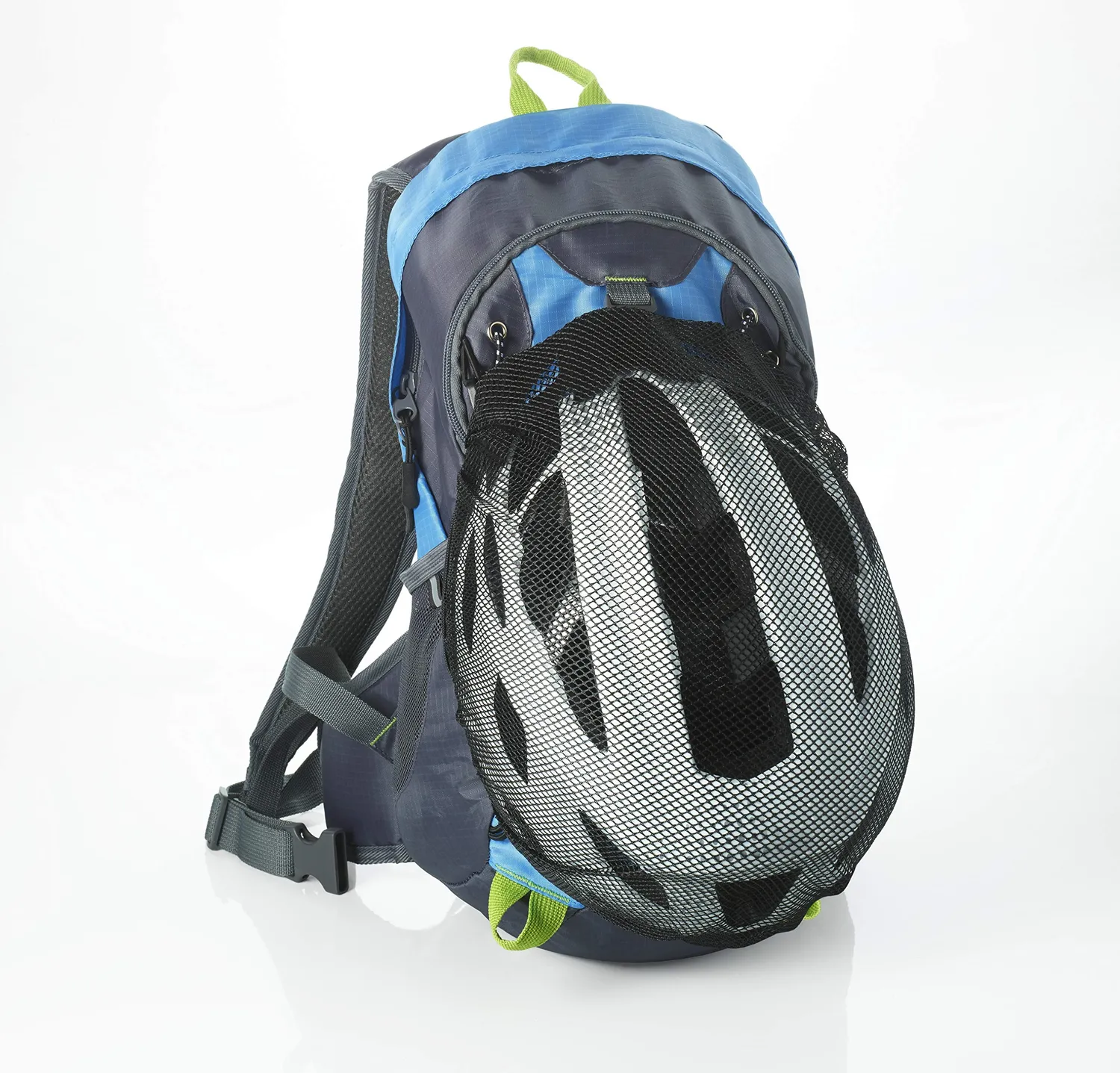 Fischer Fahrradrucksack 15 Liter Blau mit Helmnetz
