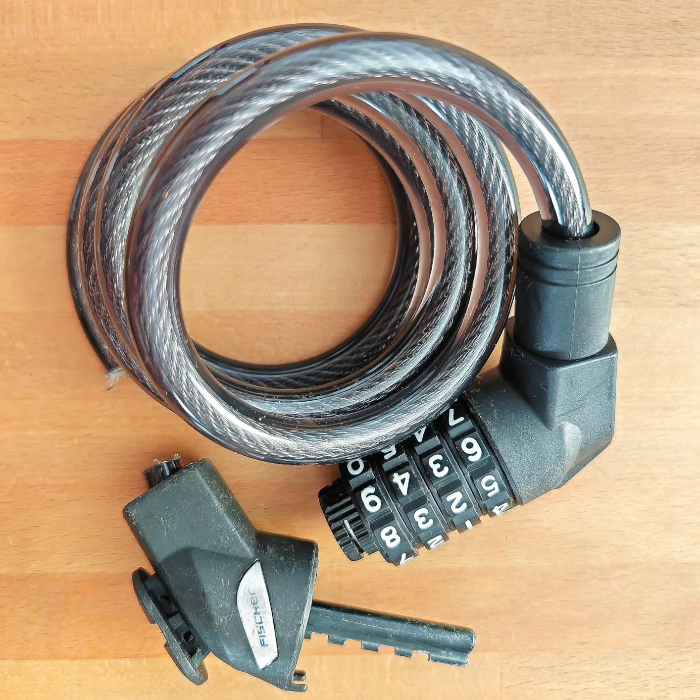 Fischer 85906 Spiralschloss Zahlenschloss 120 cm schwarz