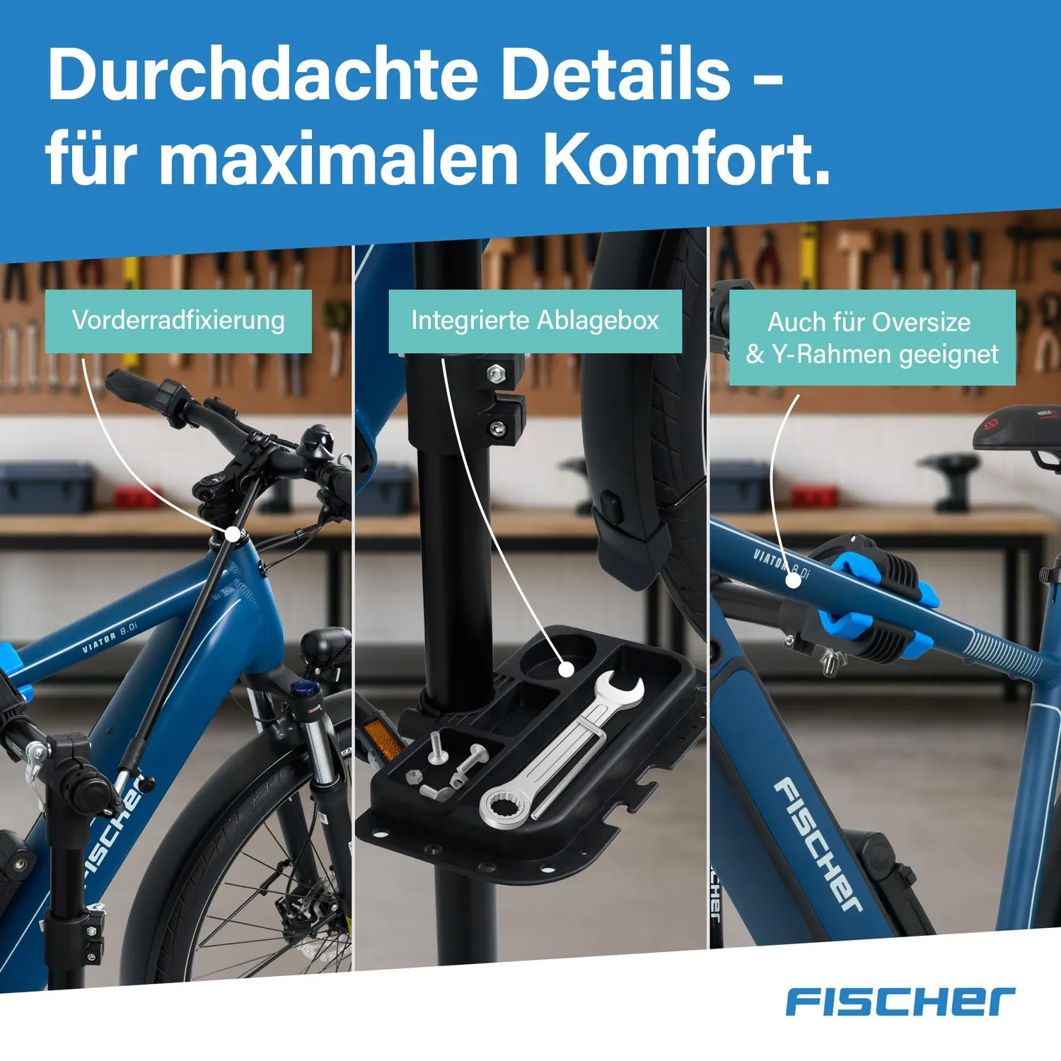 Fischer Montageständer 35 kg höhenverstellbar E-Bike