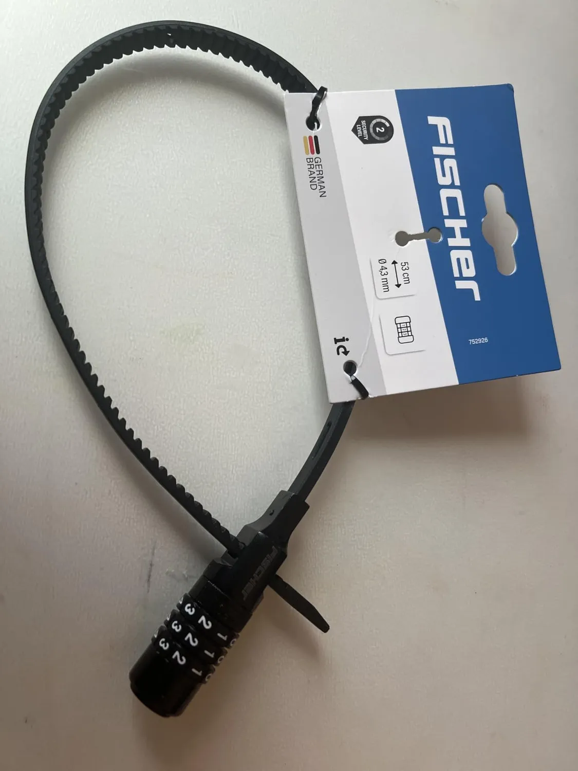 Fischer Zahlenschloss 53 cm schwarz 1000 Kombinationen