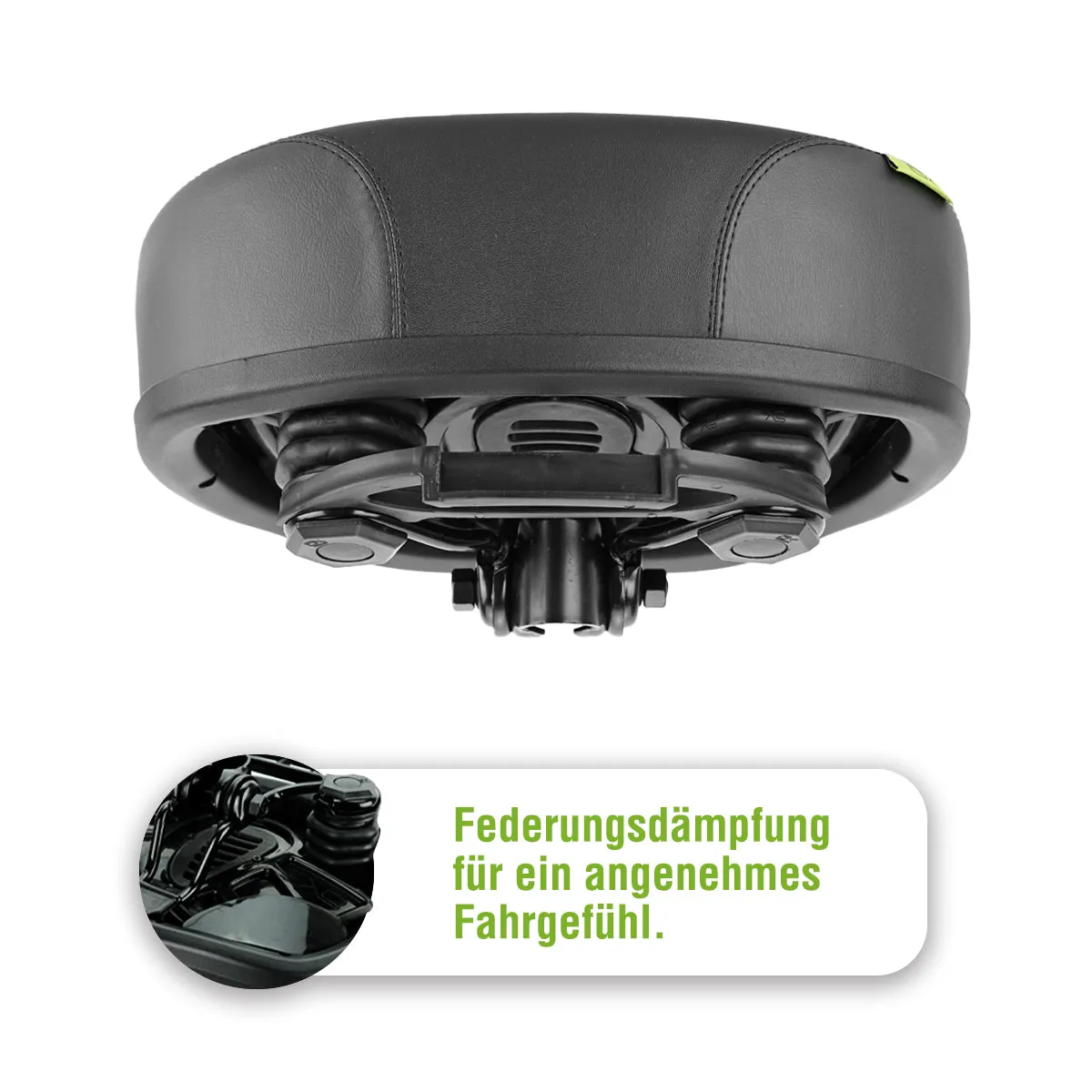SachsenRad Noseless Fahrradsattel Memory-Foam breit