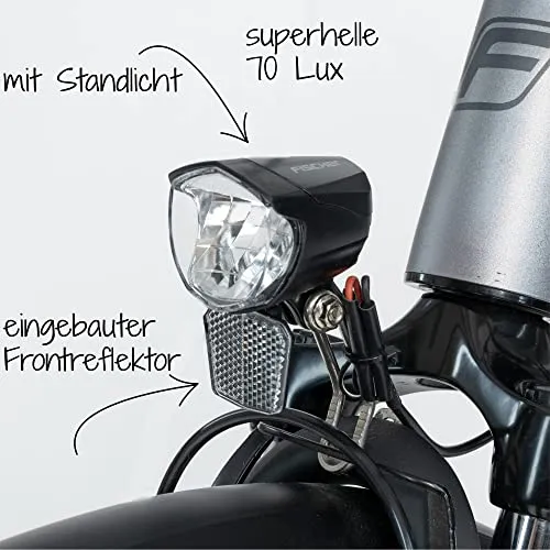 Fischer 70 Lux Dynamo Scheinwerfer mit Standlicht