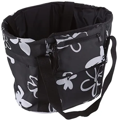 Fischer Fahrradkorb Lenkerkorb 5 kg schwarz Blumen
