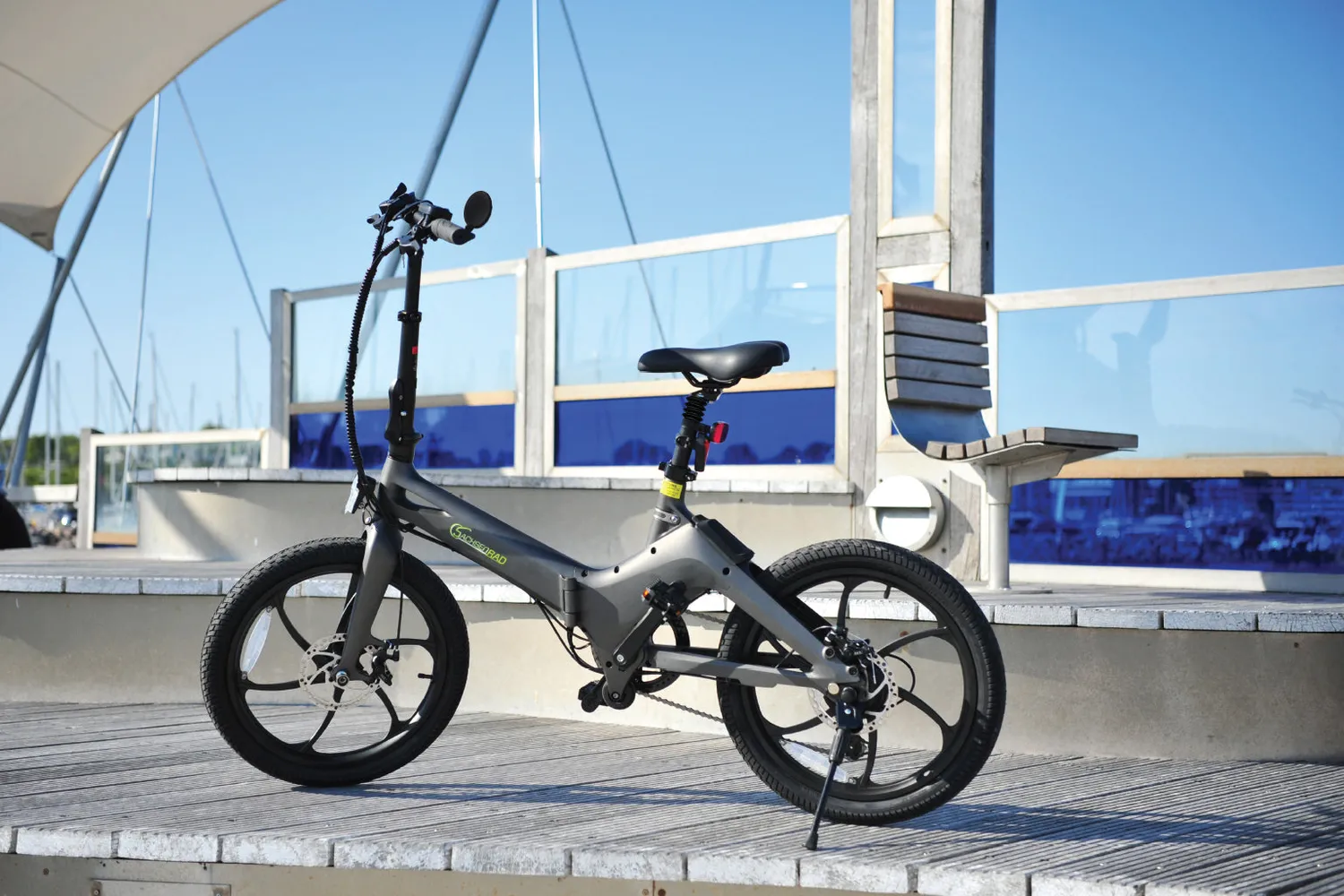 SachsenRad F11 Pro MagPuma E-Klapprad dunkelgrau Transporttasche