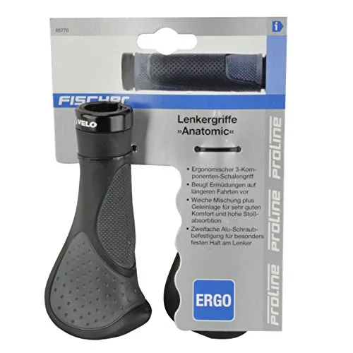 Fischer Ergonomisch Fahrradlenkergriffe Schwarz Gel 1 Paar