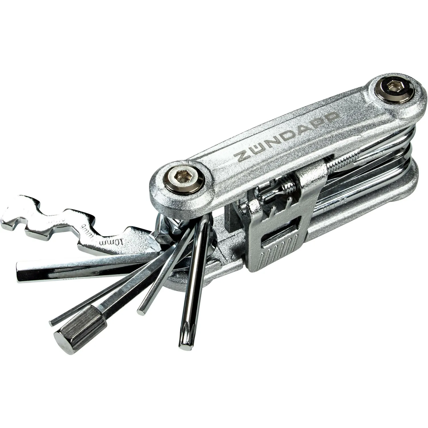 Zündapp Multitool 16 Funktionen silber Fahrradwerkzeug