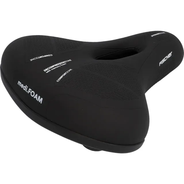 Fischer R.e.Med Memory Foam Fahrradsattel schwarz ergonomisch