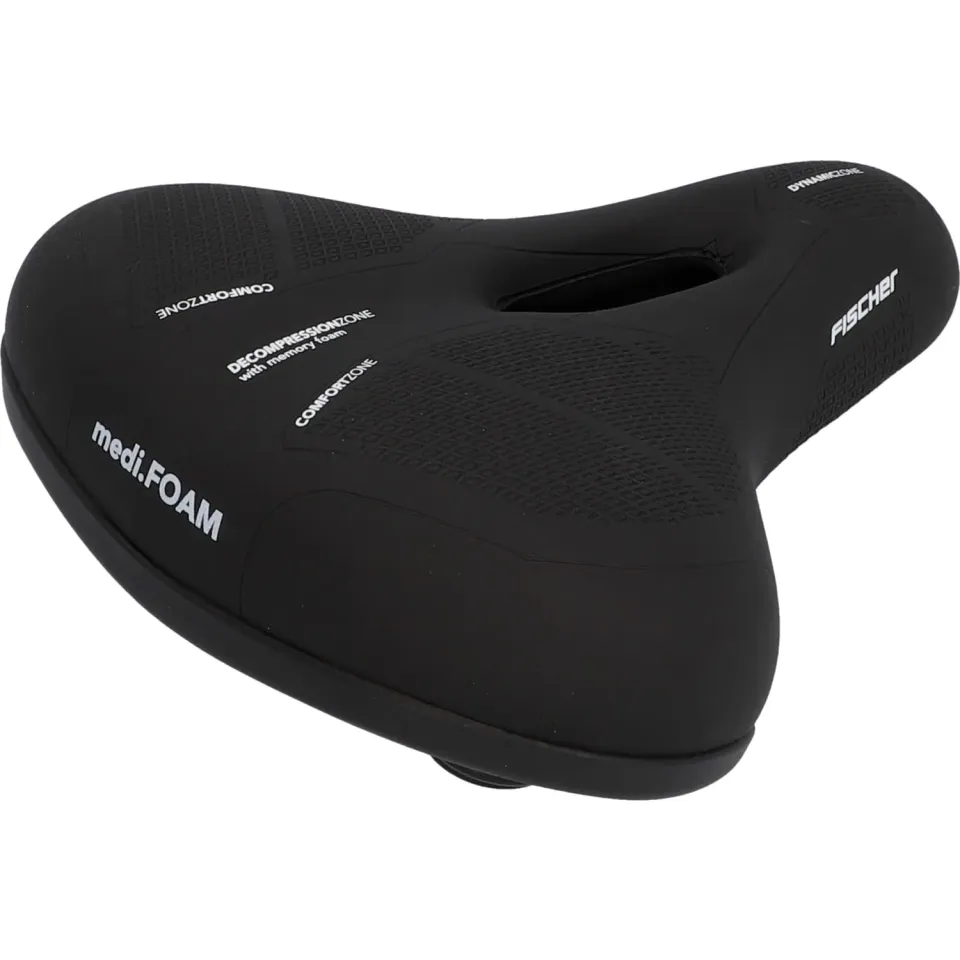 Fischer R.e.Med Memory Foam Fahrradsattel schwarz ergonomisch