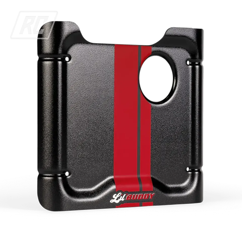 Ruff Cycles Lil’Buddy Frontplatte Rot Sticker Kunststoff