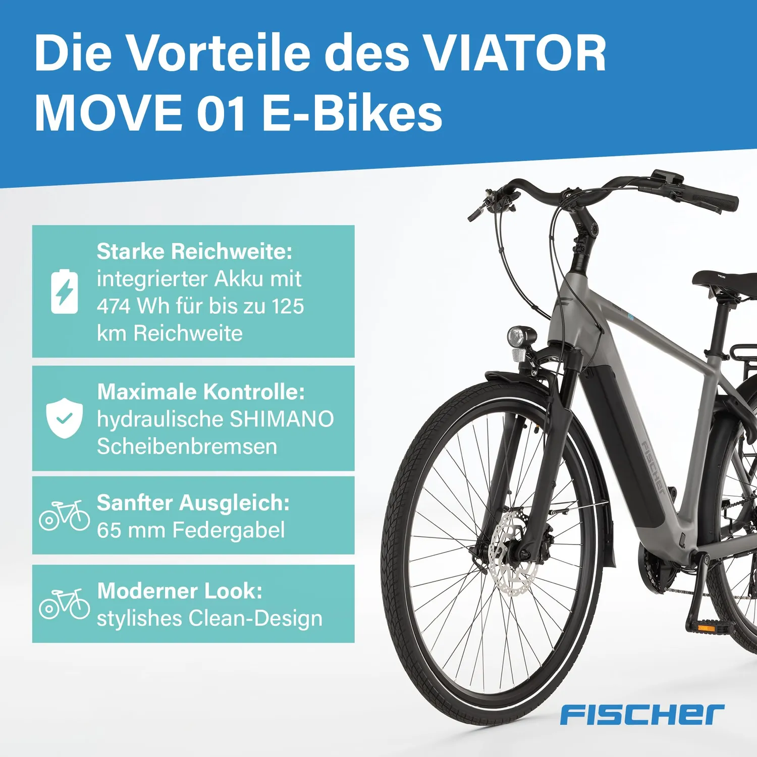 Fischer Viator Move 01 E-Bike 50Nm 125km