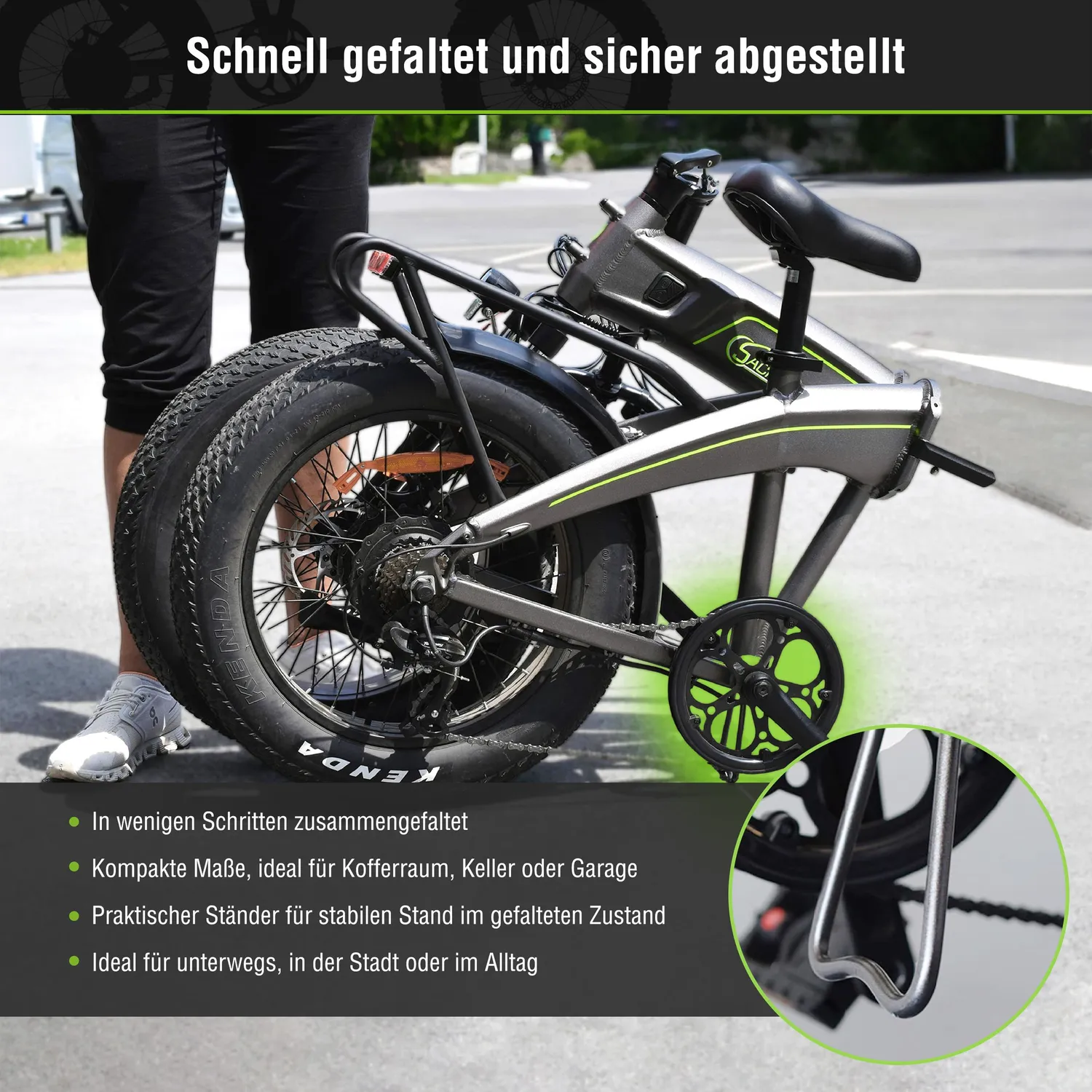 SachsenRad F6 Safari E-Faltrad 85 Nm 20 Zoll