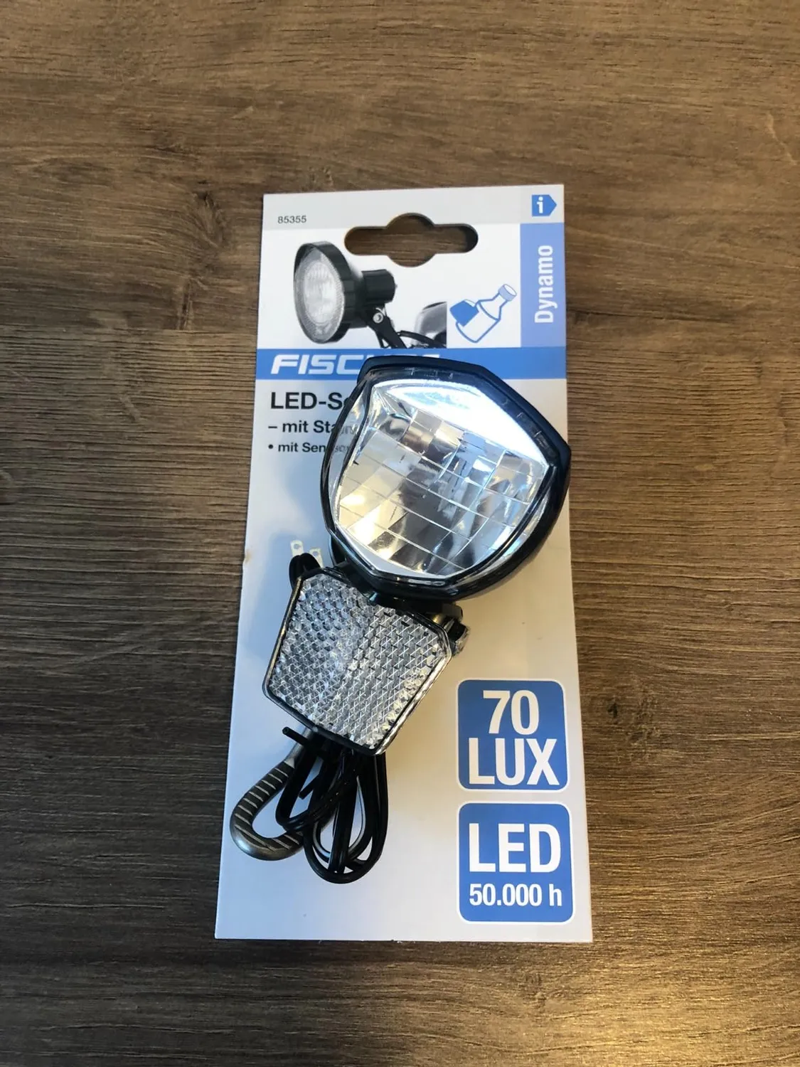 Fischer 70 Lux Dynamo Scheinwerfer mit Standlicht