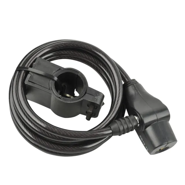 FISCHER Spiralschloss 180 cm 8 mm schwarz Halter