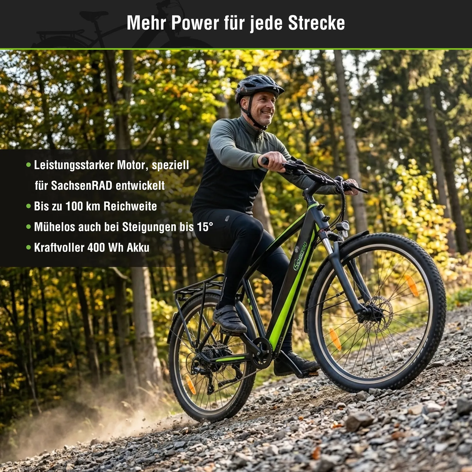 SachsenRad R8T Flex III E-Trekkingbike schwarz neu