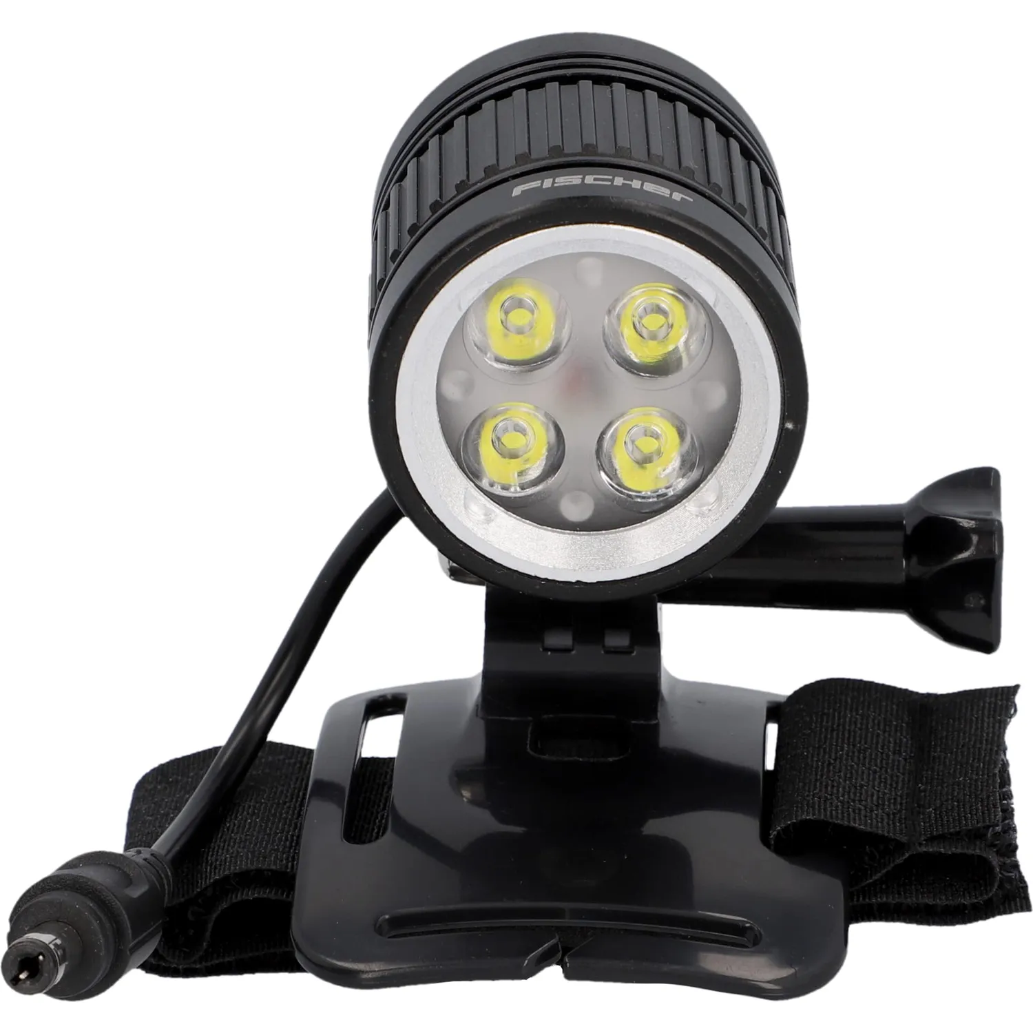 Fischer LED Helmlampe Akku Helmleuchte 1600 Lumen Schwarz